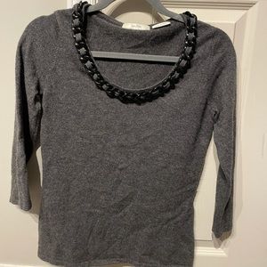 Gray Cashmere Sweater